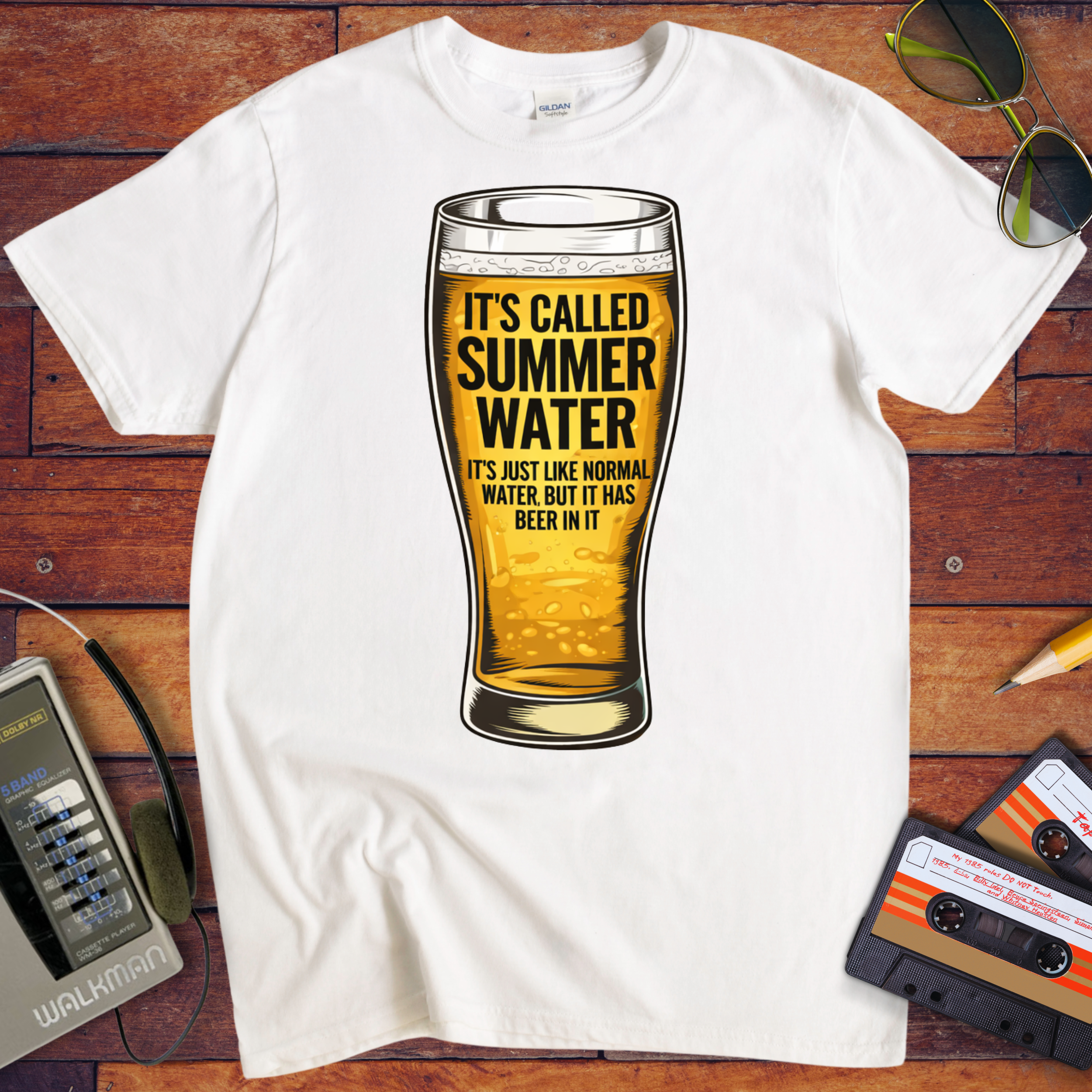 'Stiff Upper Lip, Wobbly Lower Back' Funny T-Shirt