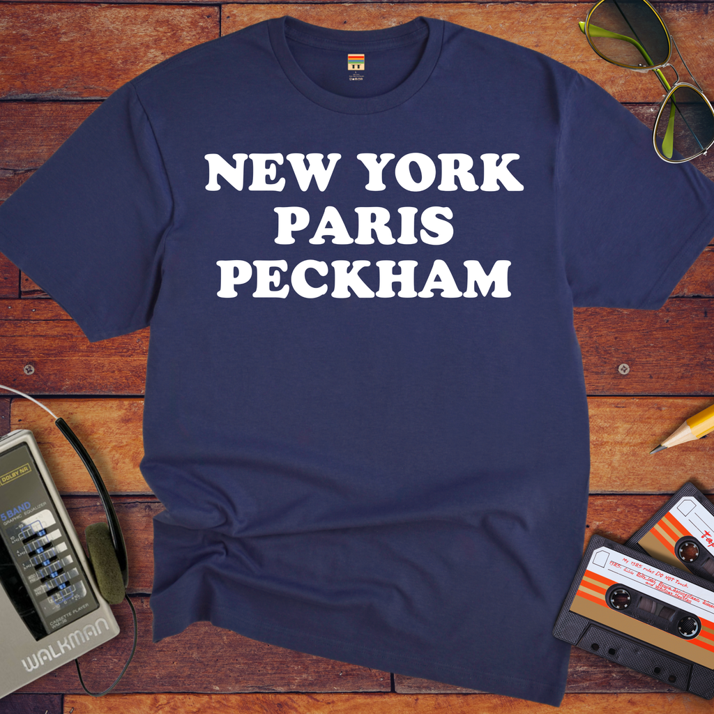 'New York Paris Peckham' Funny T-Shirt