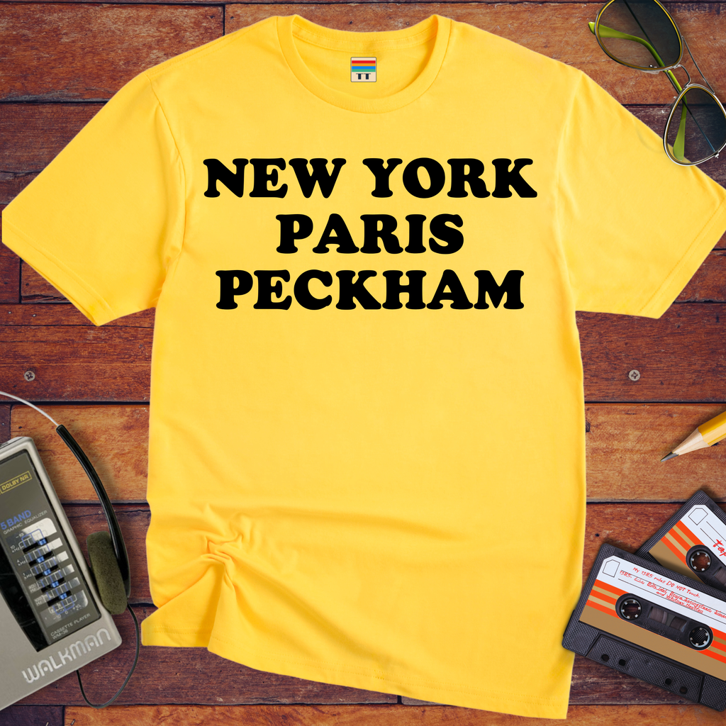 'New York Paris Peckham' Funny T-Shirt