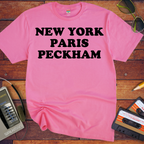 'New York Paris Peckham' Funny T-Shirt