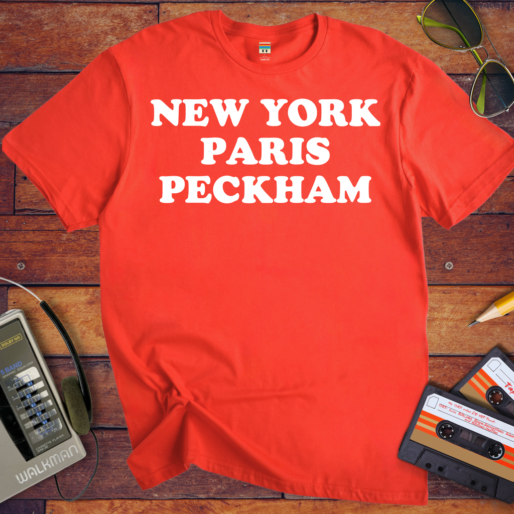 'New York Paris Peckham' Funny T-Shirt