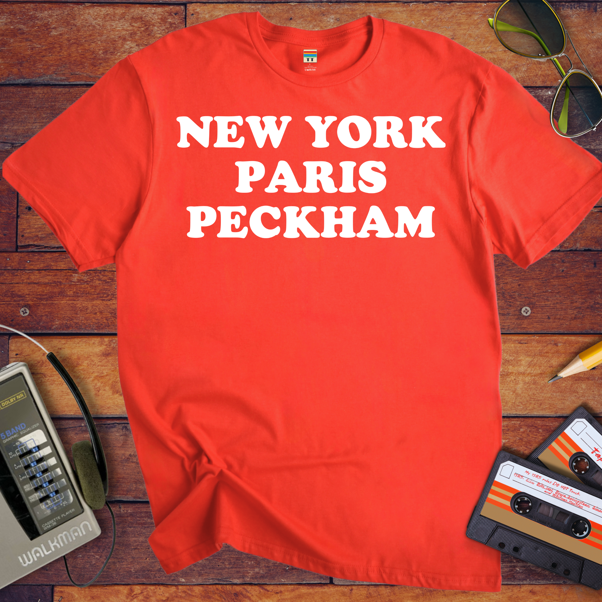 'New York Paris Peckham' Funny T-Shirt