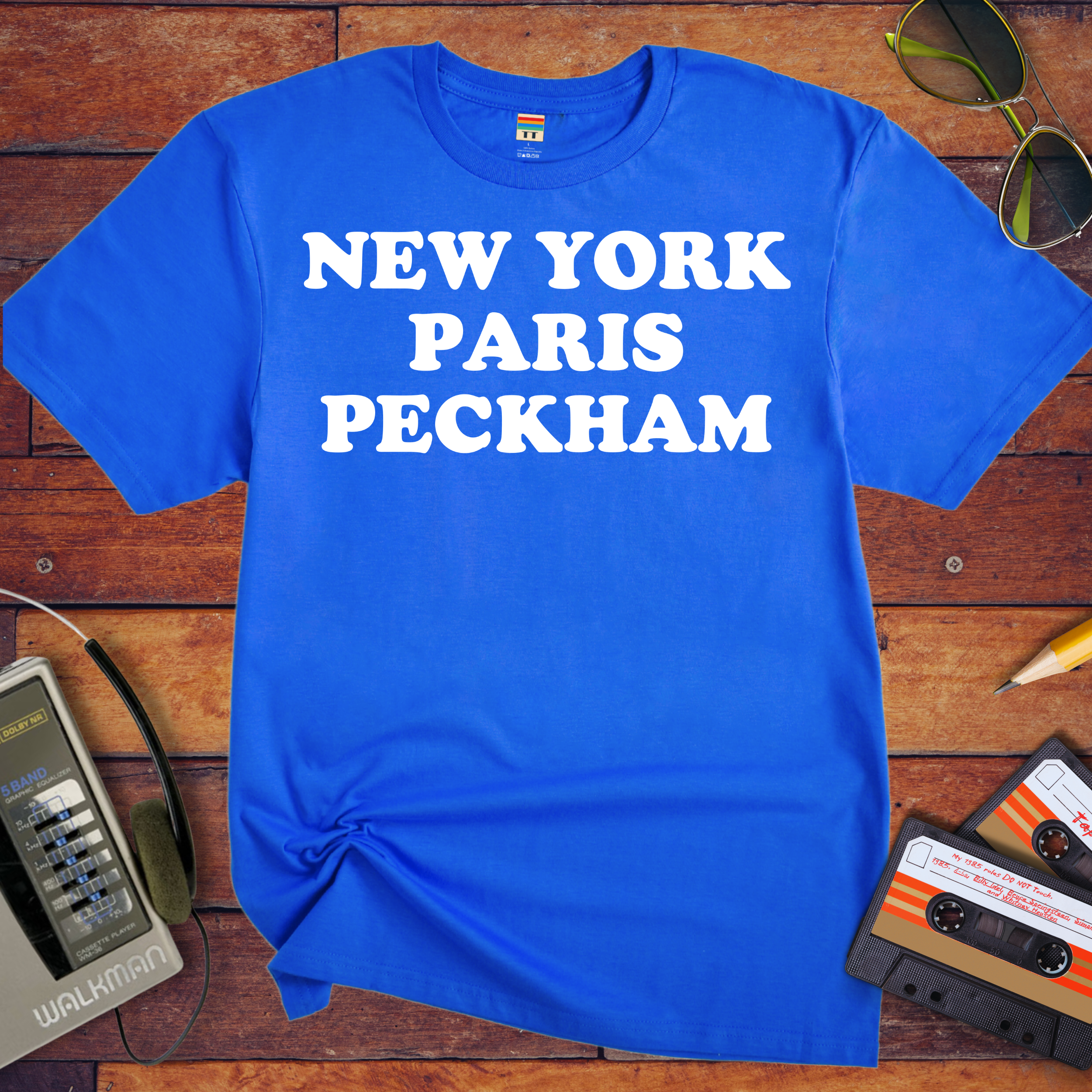'New York Paris Peckham' Funny T-Shirt