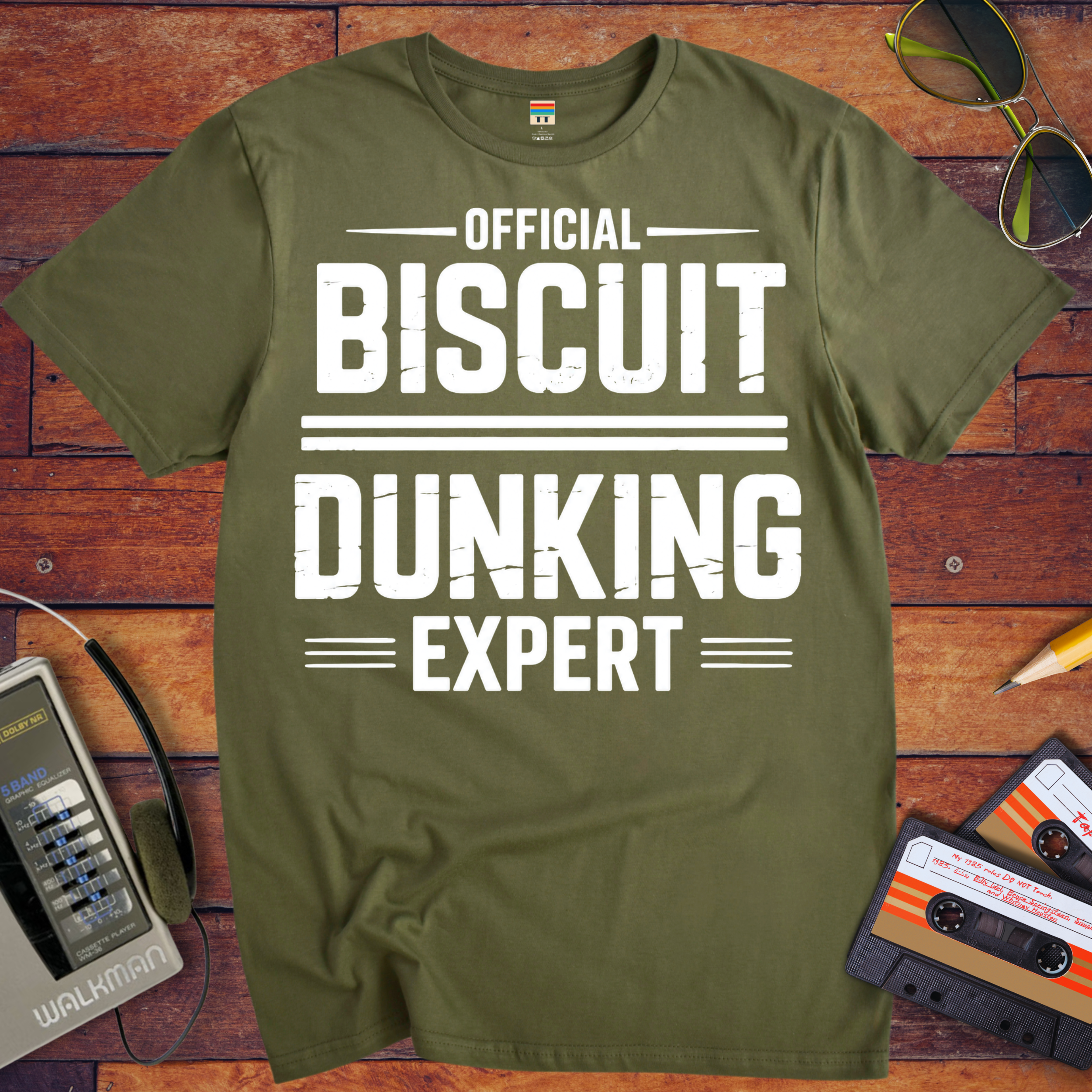 'Biscuit dunking expert' Funny T-Shirt