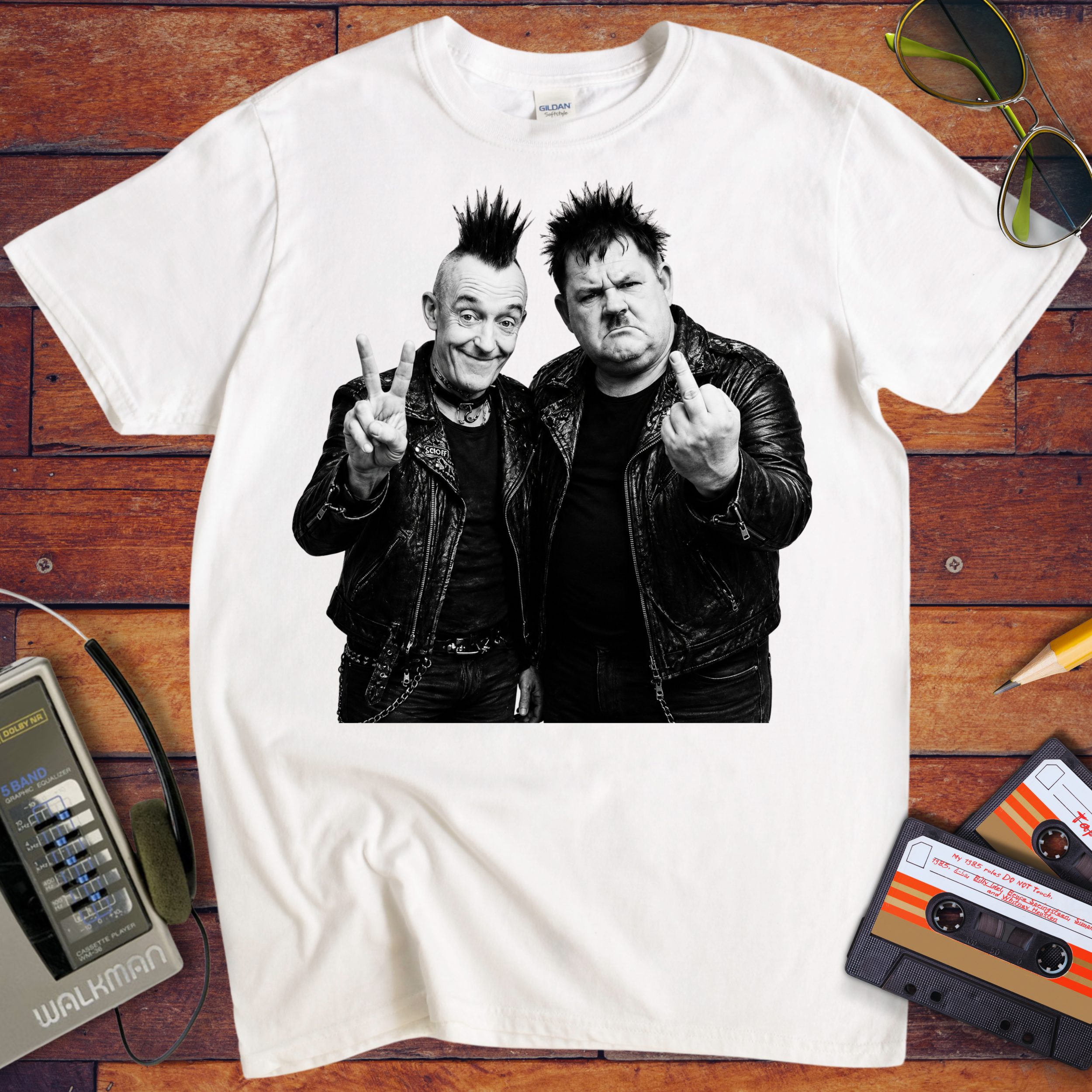 Laurel and Hardy  Punk 'V2' Funny T-Shirt