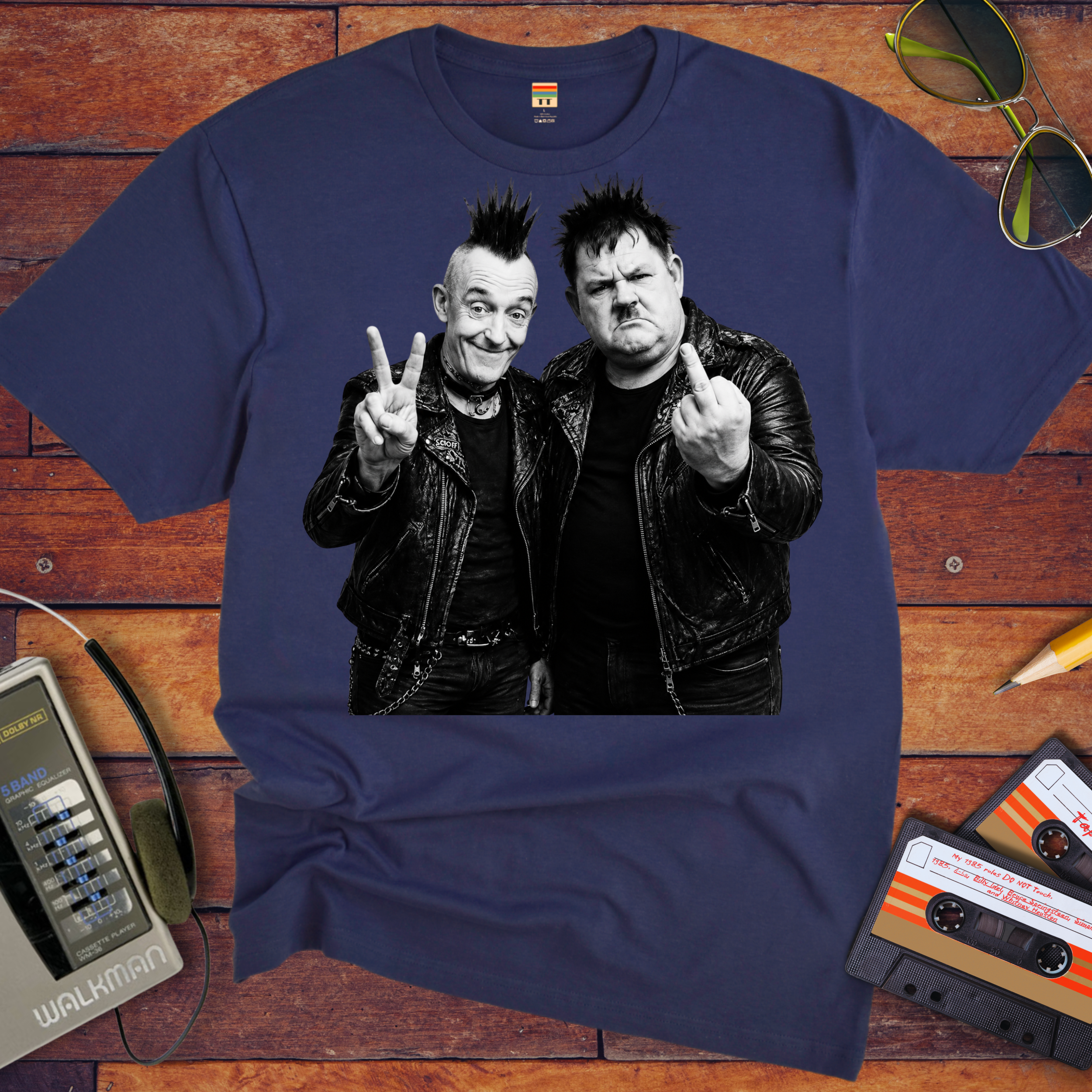 Laurel and Hardy  Punk 'V2' Funny T-Shirt