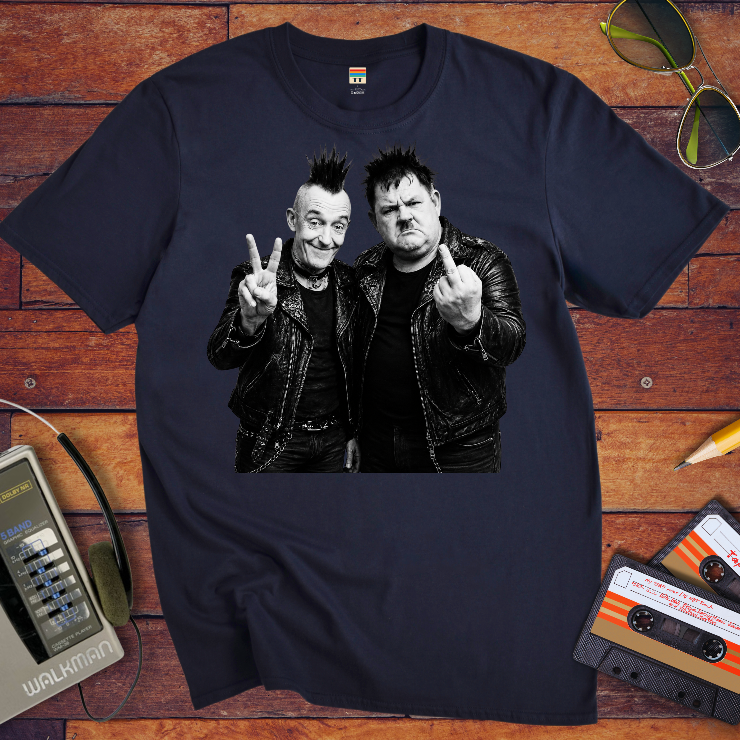 Laurel and Hardy  Punk 'V2' Funny T-Shirt