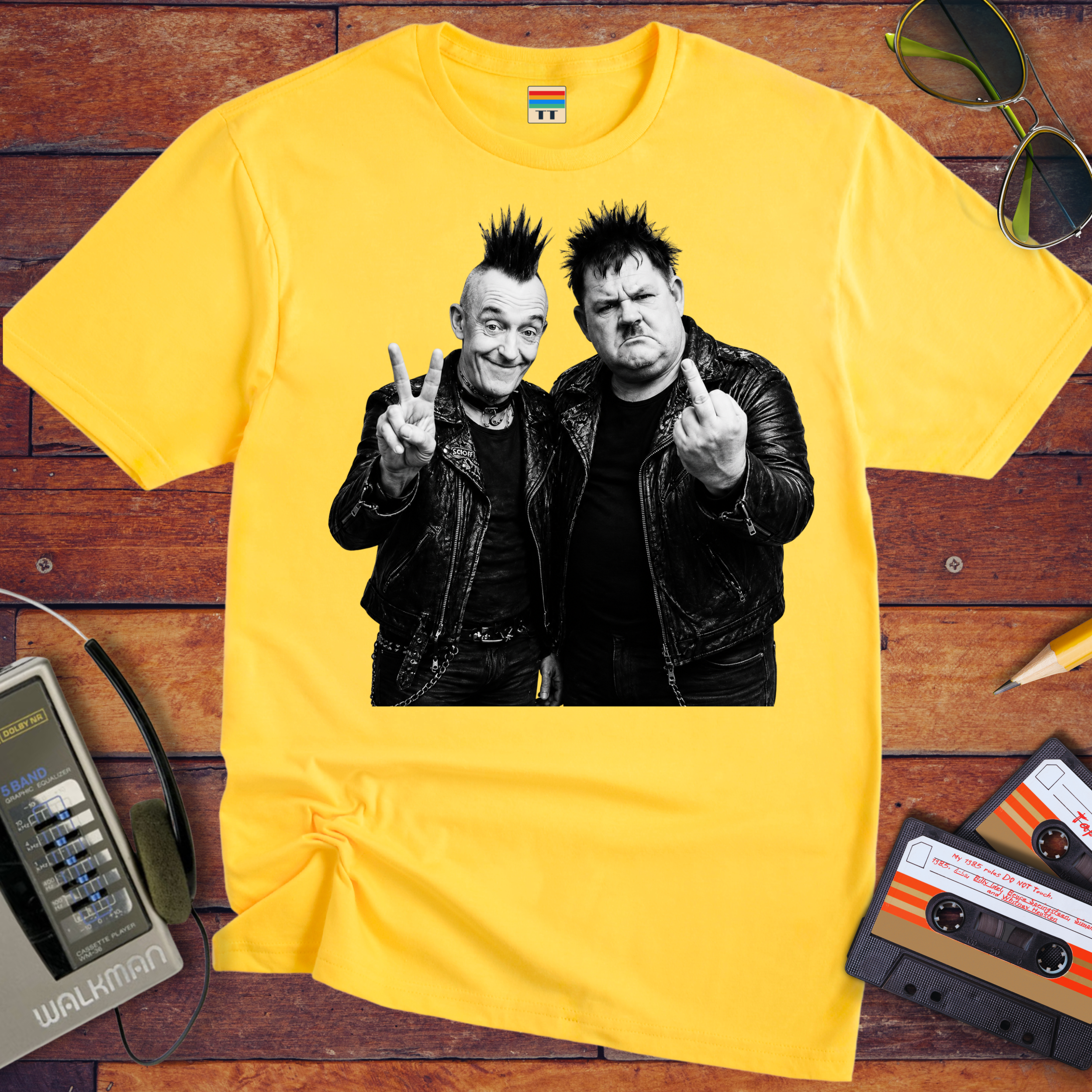 Laurel and Hardy  Punk 'V2' Funny T-Shirt