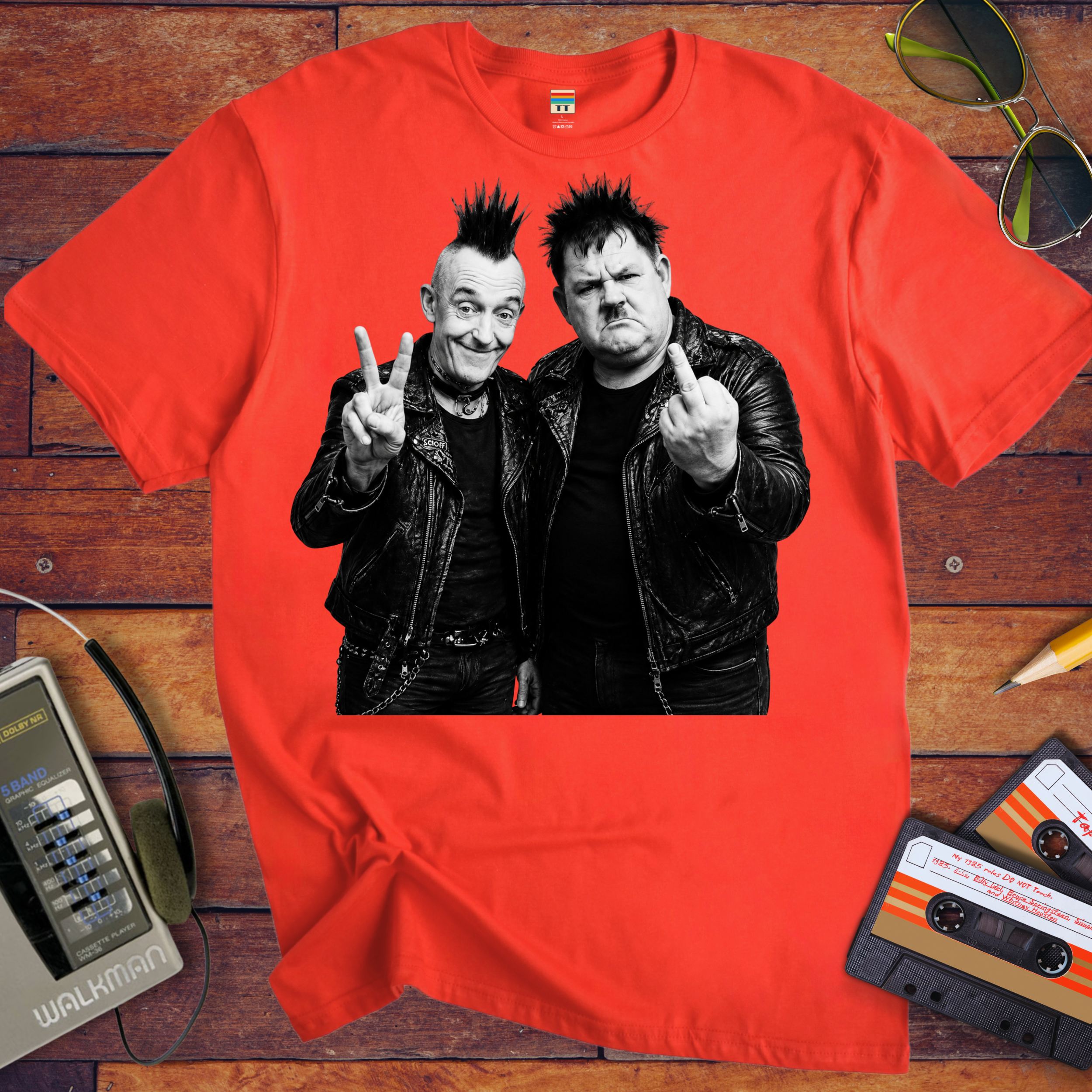 Laurel and Hardy  Punk 'V2' Funny T-Shirt