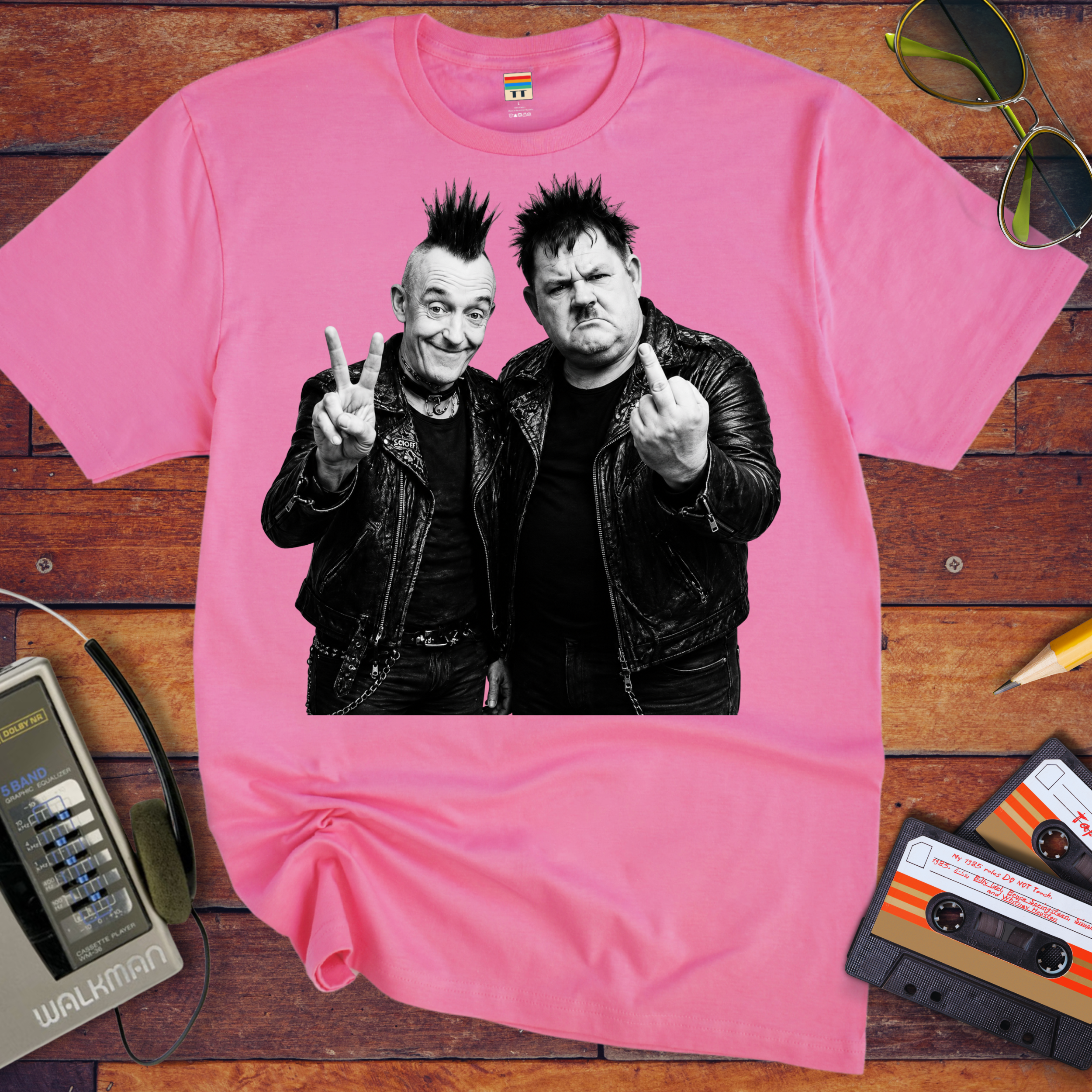 Laurel and Hardy  Punk 'V2' Funny T-Shirt