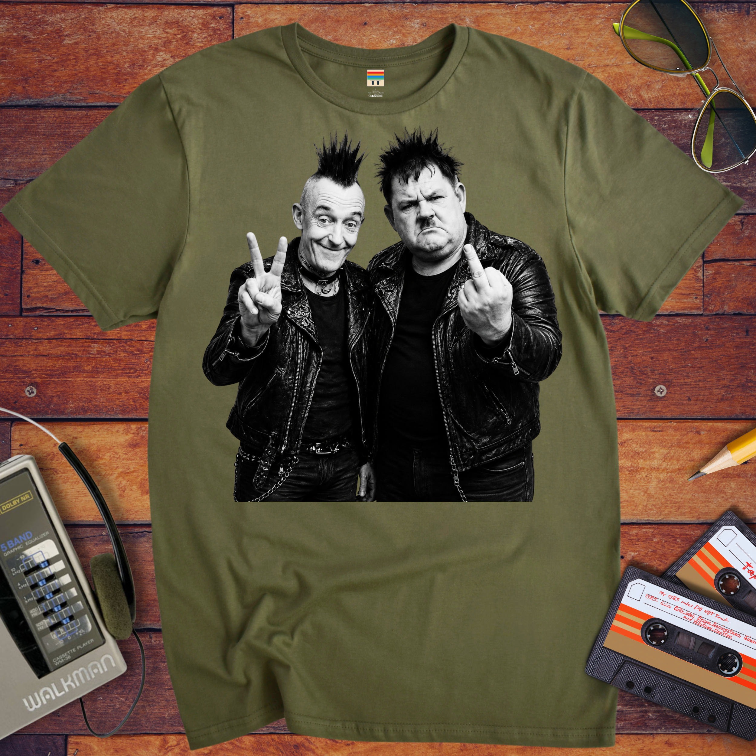 Laurel and Hardy  Punk 'V2' Funny T-Shirt
