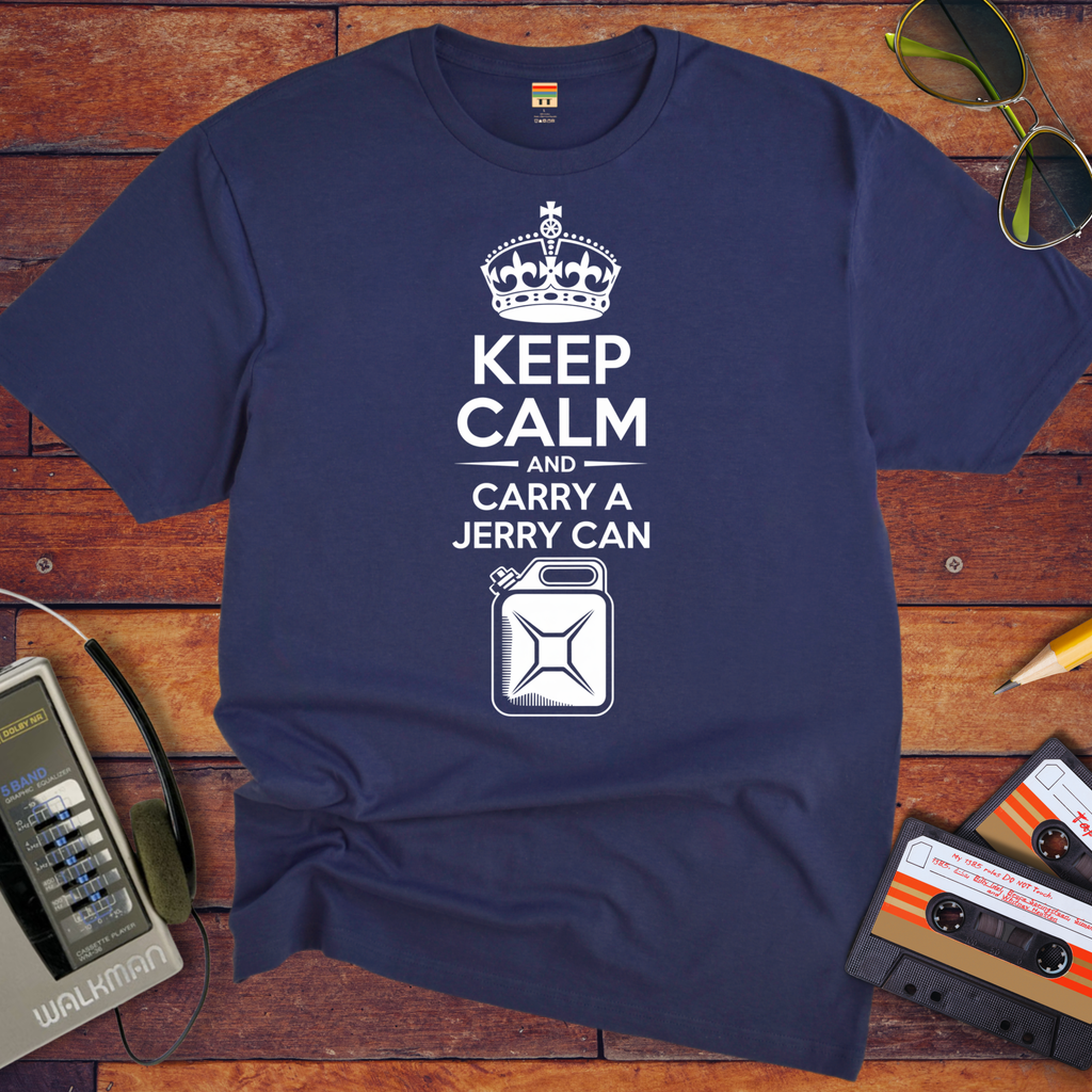 'Keep Calm and Carry a Jerry Can' Funny T-Shirt