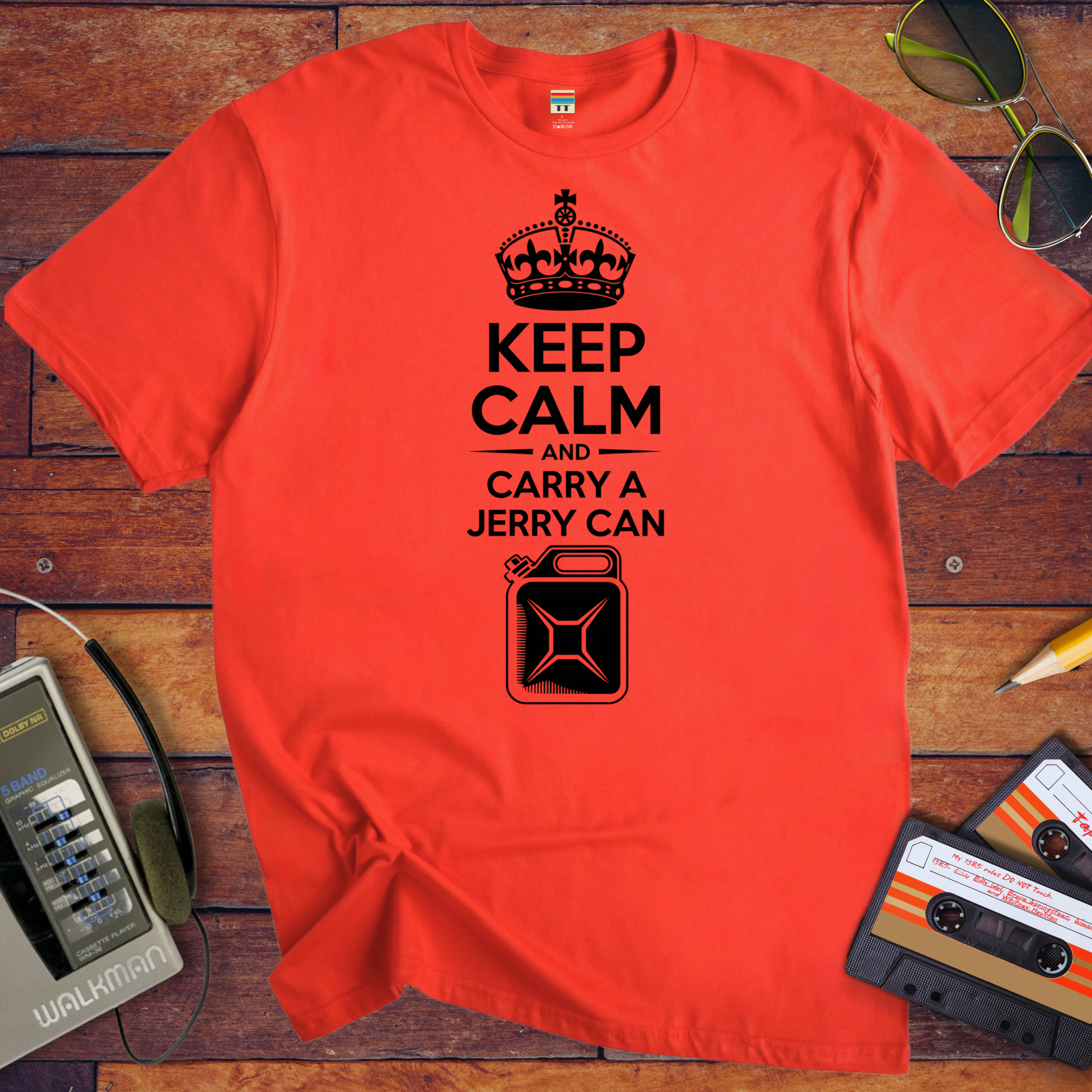 'Keep Calm and Carry a Jerry Can' Funny T-Shirt