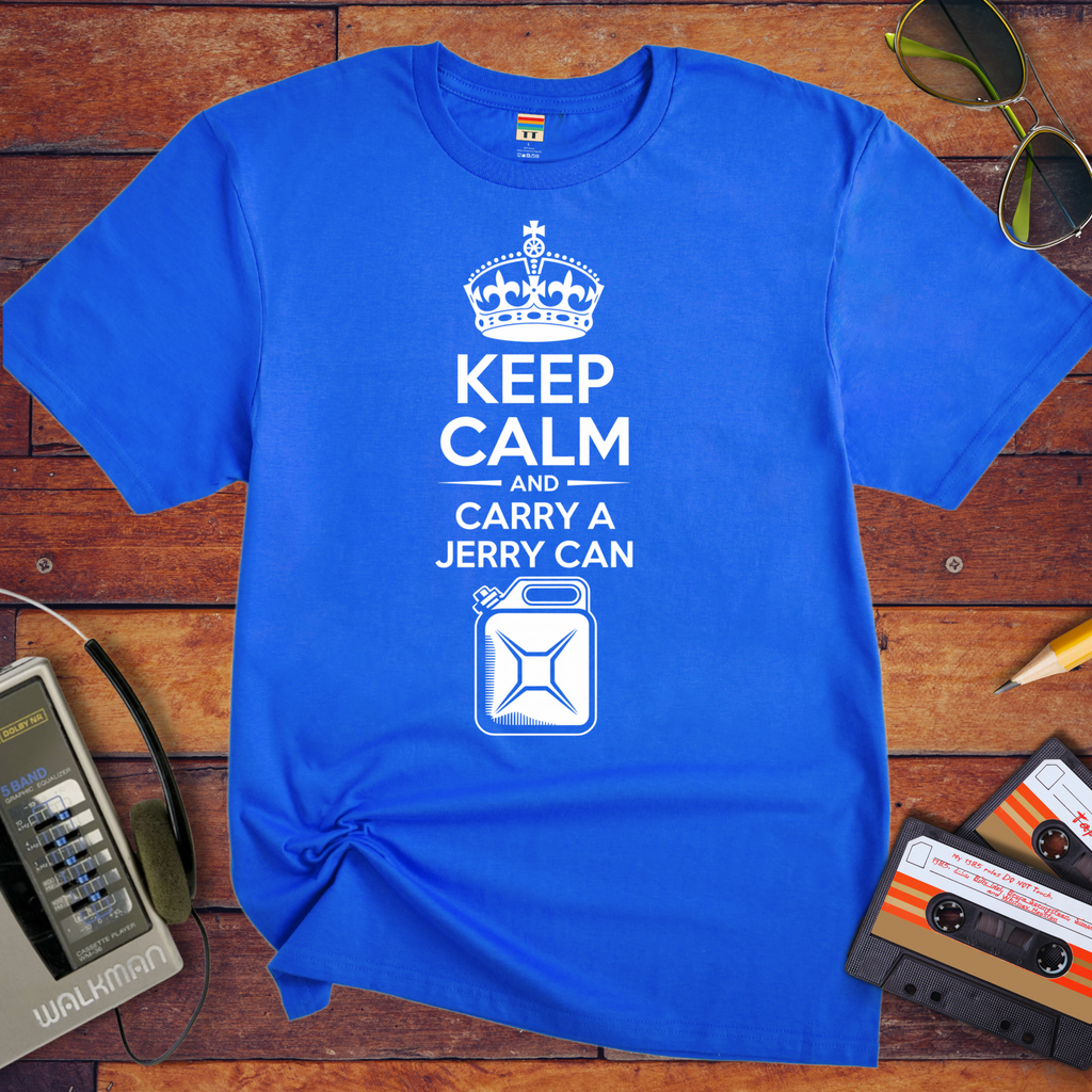 'Keep Calm and Carry a Jerry Can' Funny T-Shirt