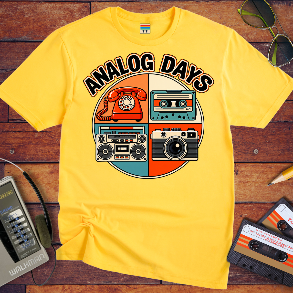 'Analog Days' Funny T-Shirts