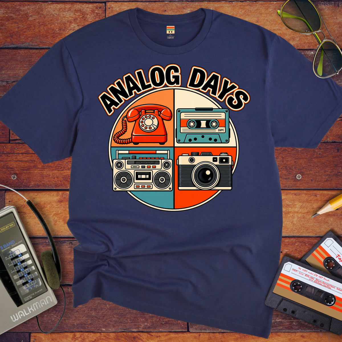 'Analog Days' Funny T-Shirts