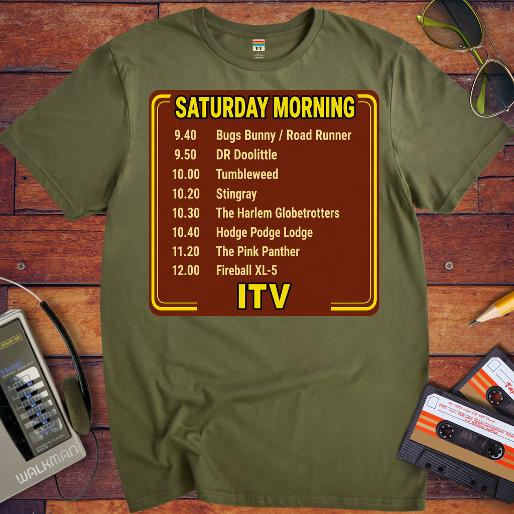 'Saturday Morning ITV' Funny T-Shirts