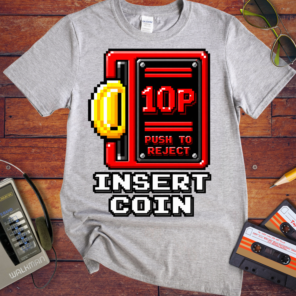 'Insert Coin' Funny T-Shirts