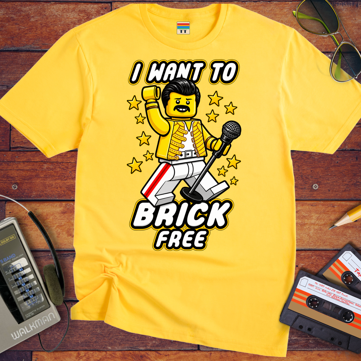 'I WANT TO BRICK FREE' Funny T-Shirts