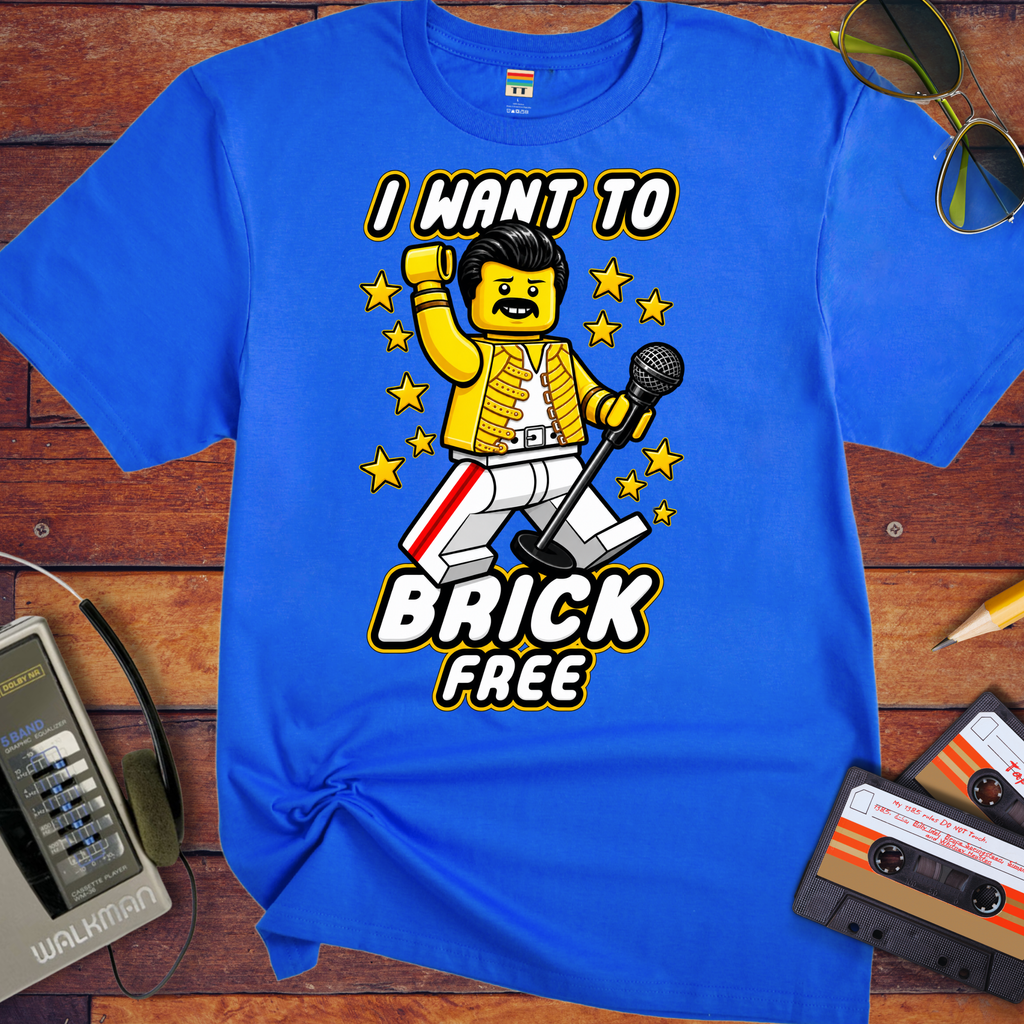 'I WANT TO BRICK FREE' Funny T-Shirts