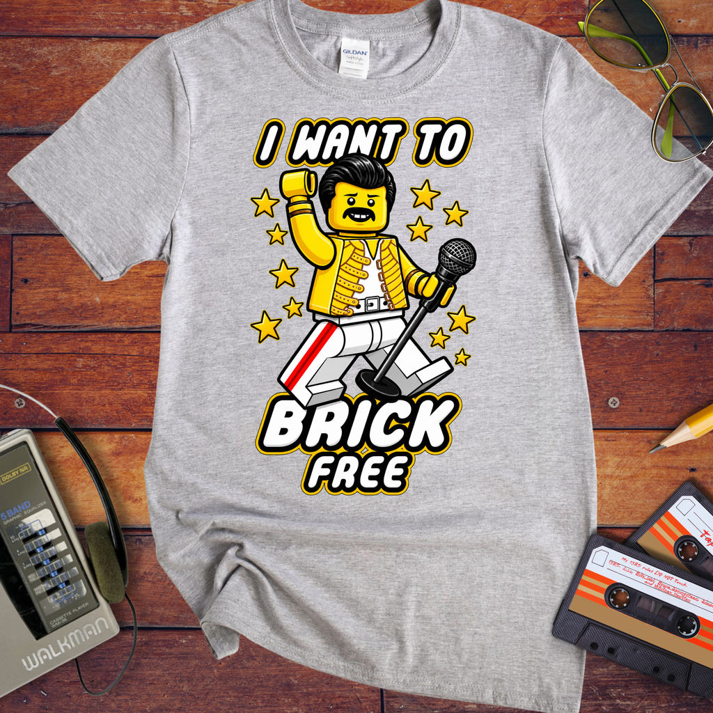 'I WANT TO BRICK FREE' Funny T-Shirts