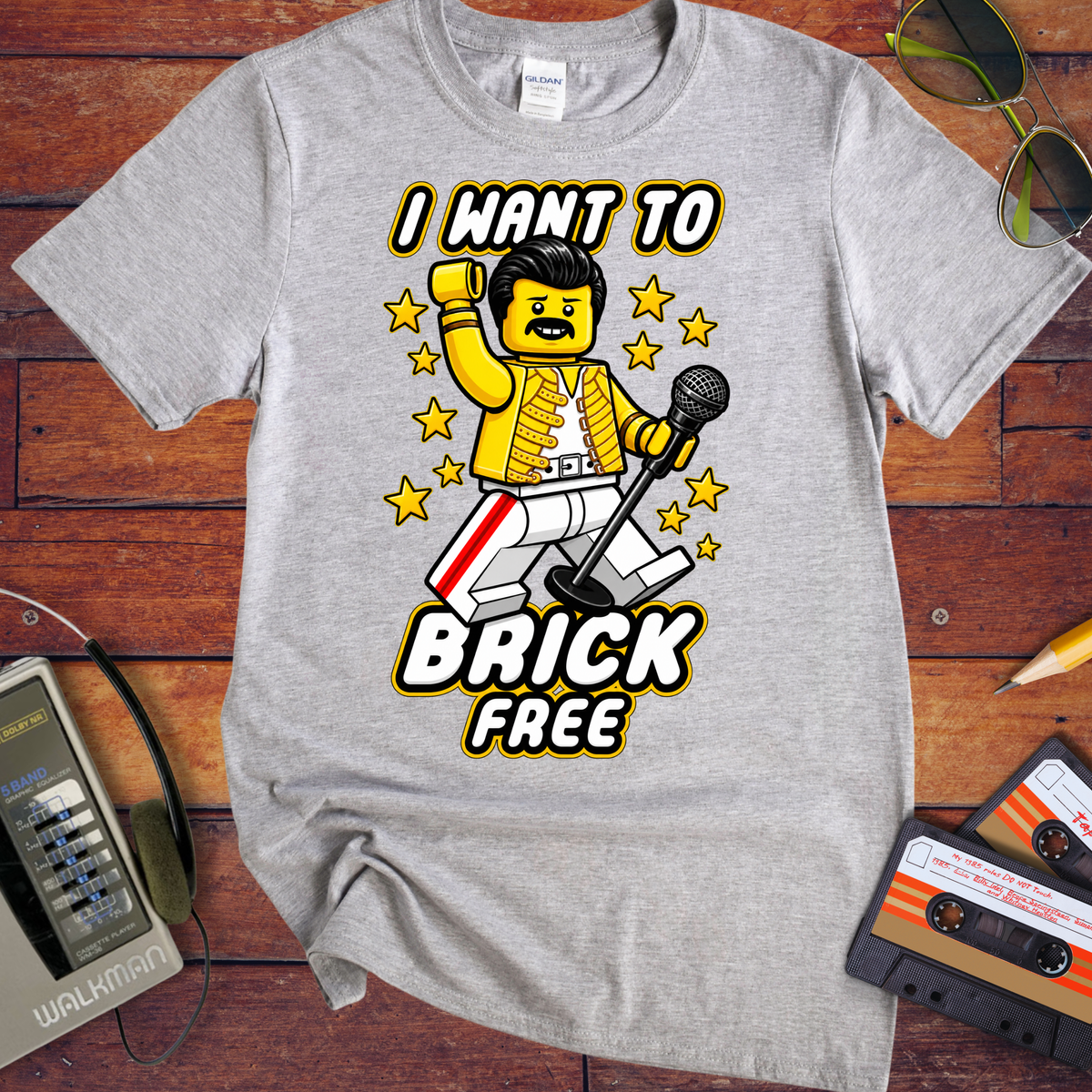 'I WANT TO BRICK FREE' Funny T-Shirts