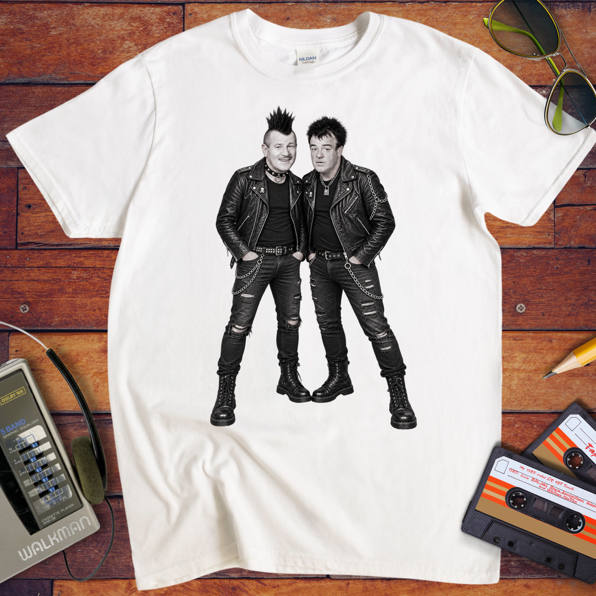 'Abbott & Costello old-school punks' Funny T-Shirts