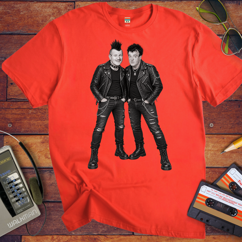 'Abbott & Costello old-school punks' Funny T-Shirts