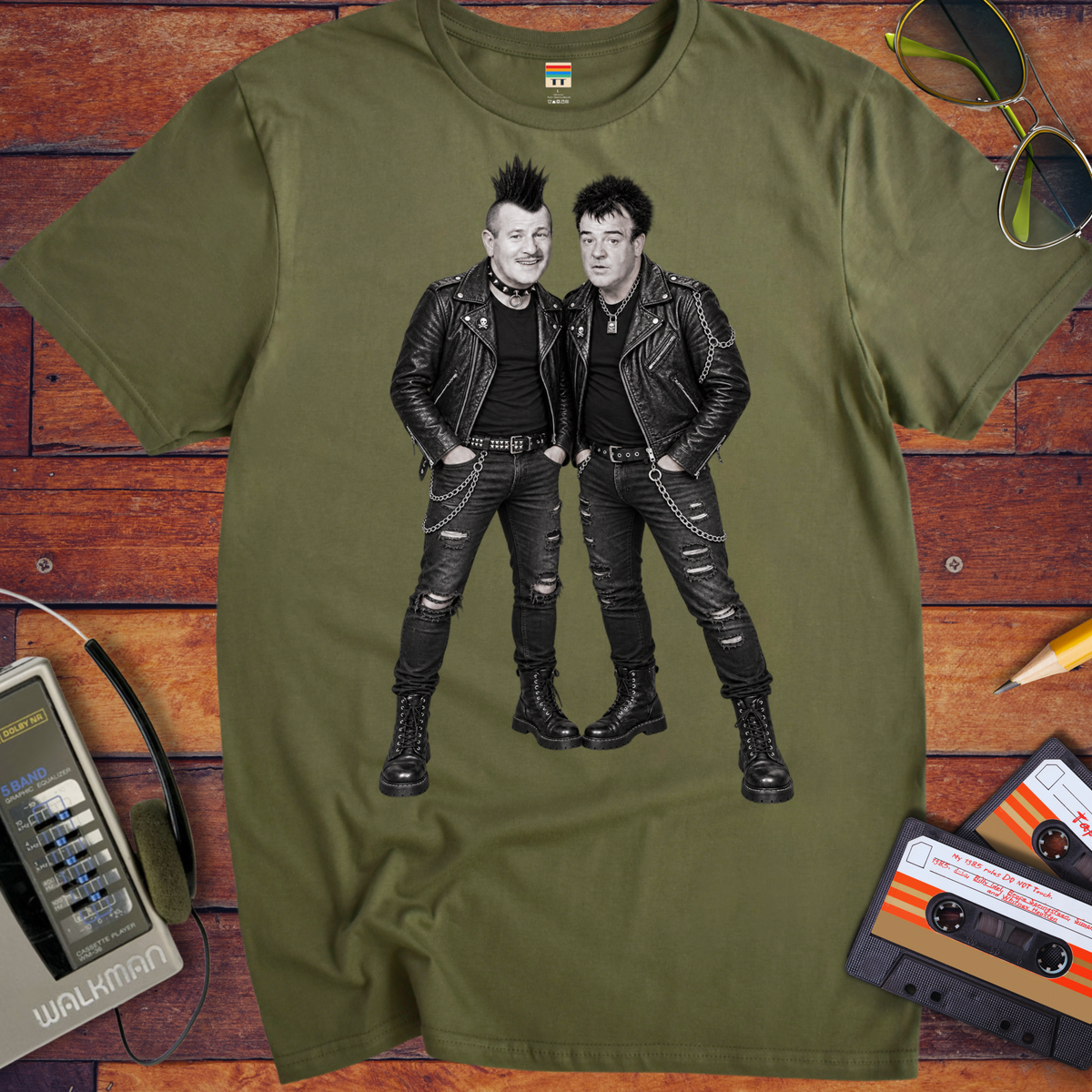 'Abbott & Costello old-school punks' Funny T-Shirts