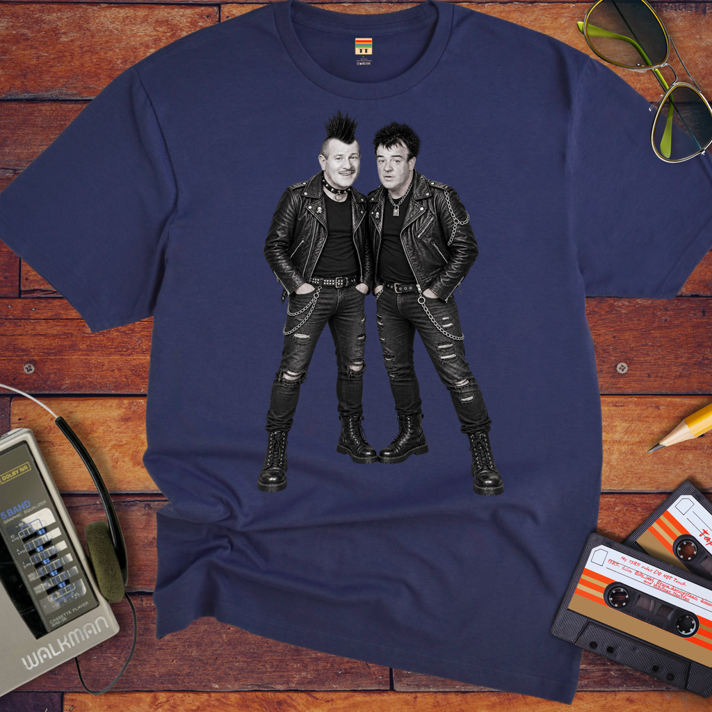'Abbott & Costello old-school punks' Funny T-Shirts