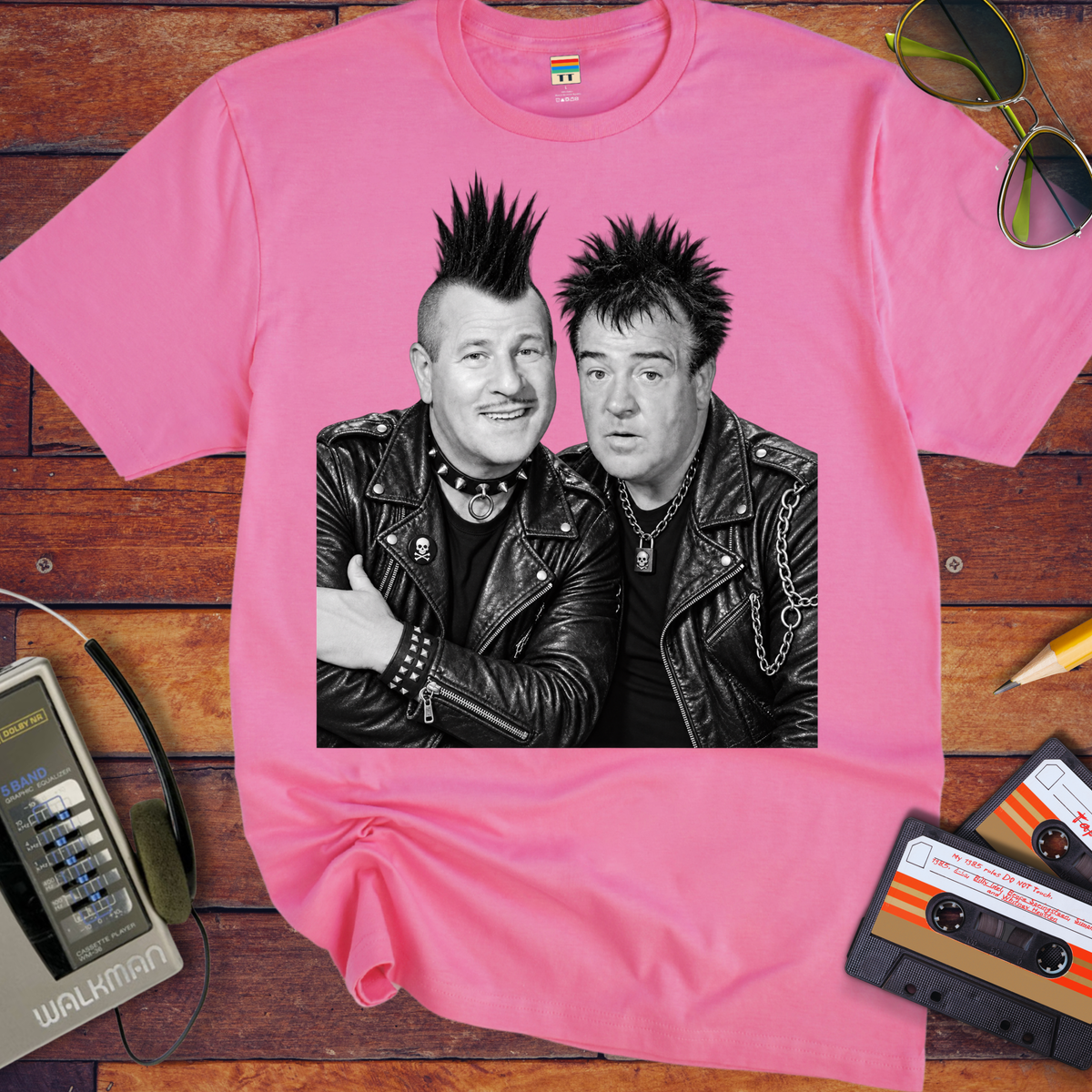 'Abbott and Costello punk Rocker V2'  Funny T-Shirts