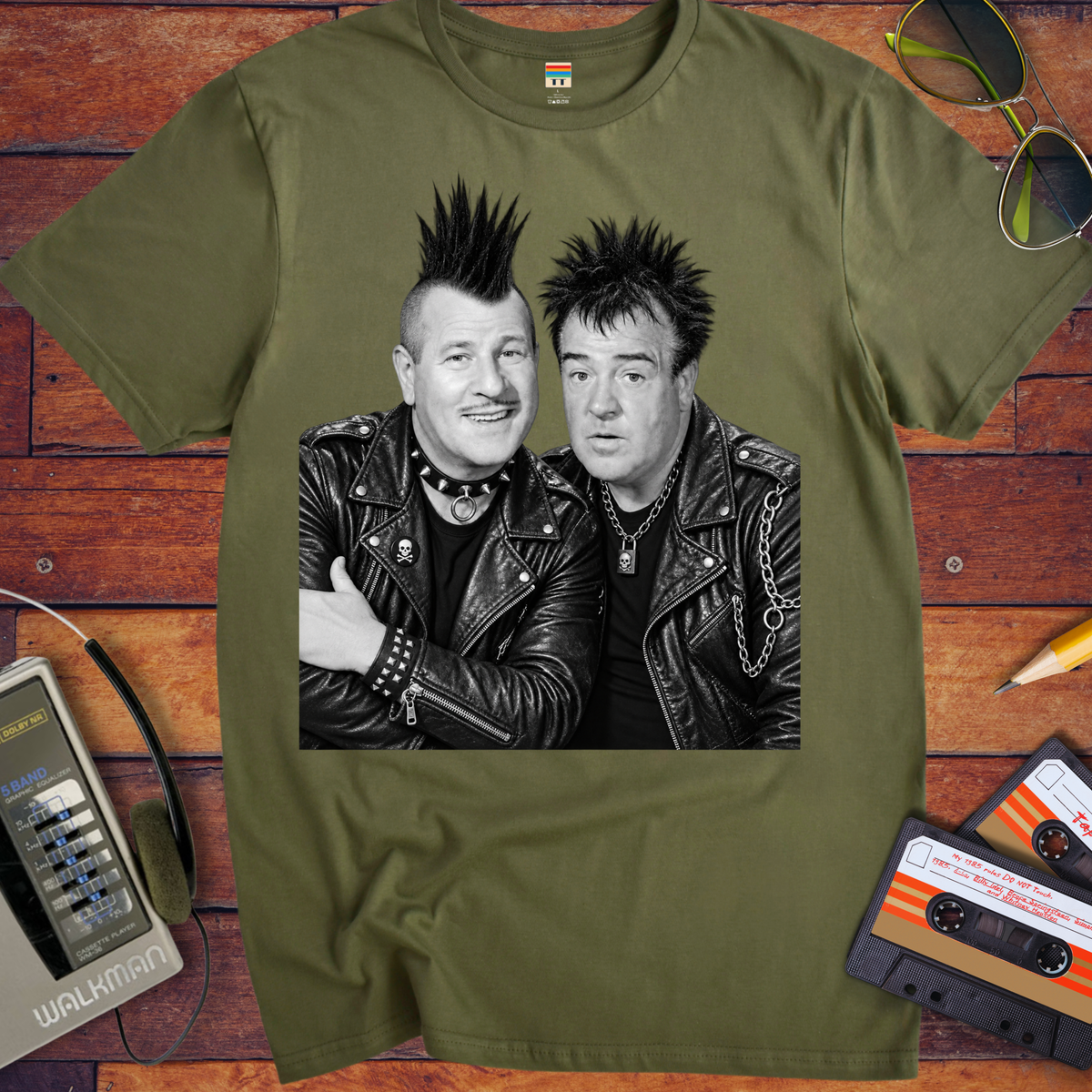 'Abbott and Costello punk Rocker V2'  Funny T-Shirts