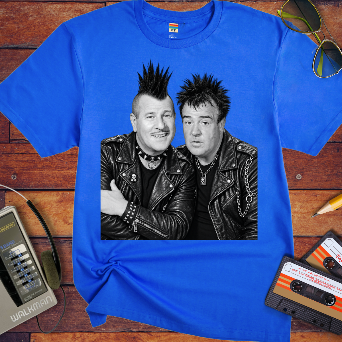 'Abbott and Costello punk Rocker V2'  Funny T-Shirts