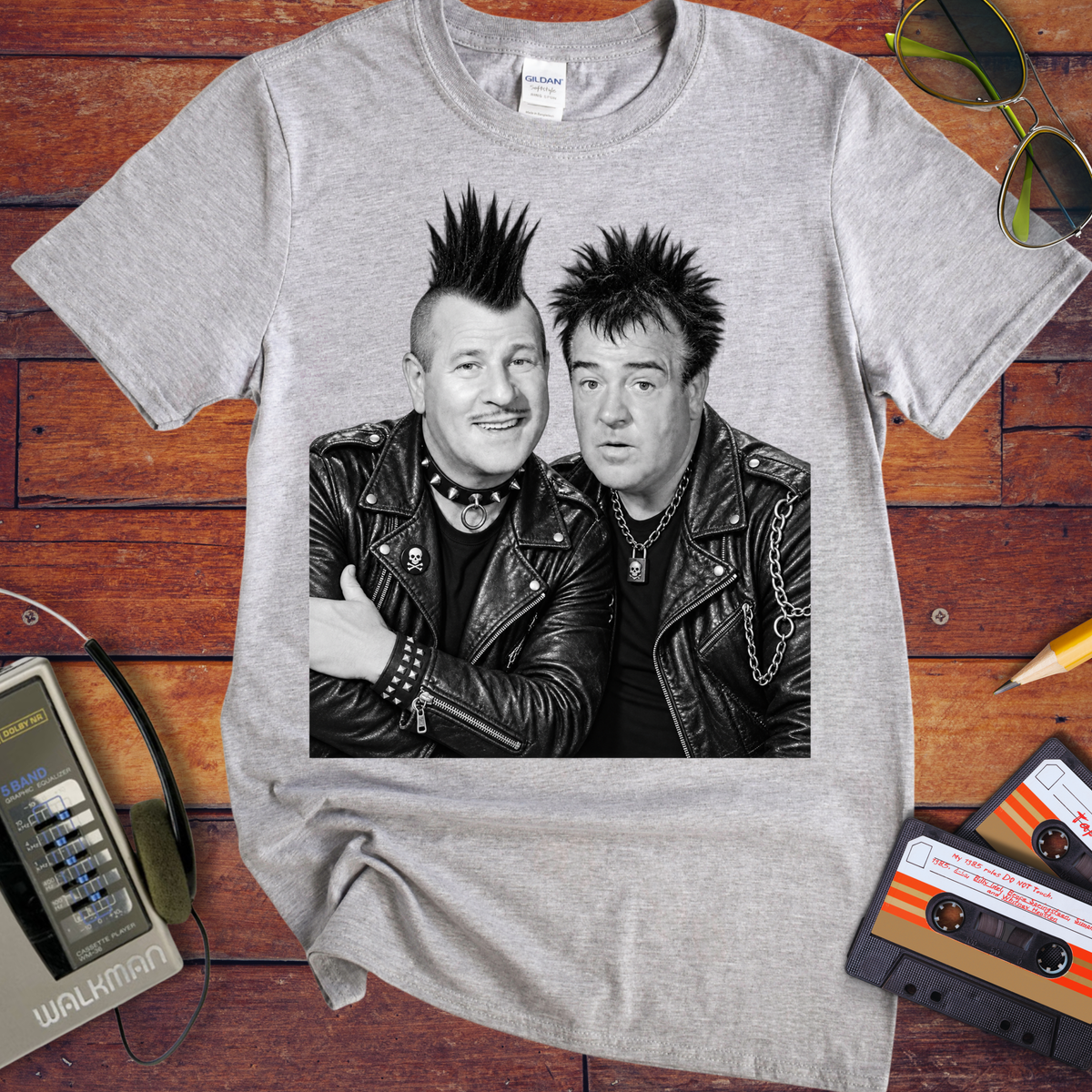 'Abbott and Costello punk Rocker V2'  Funny T-Shirts