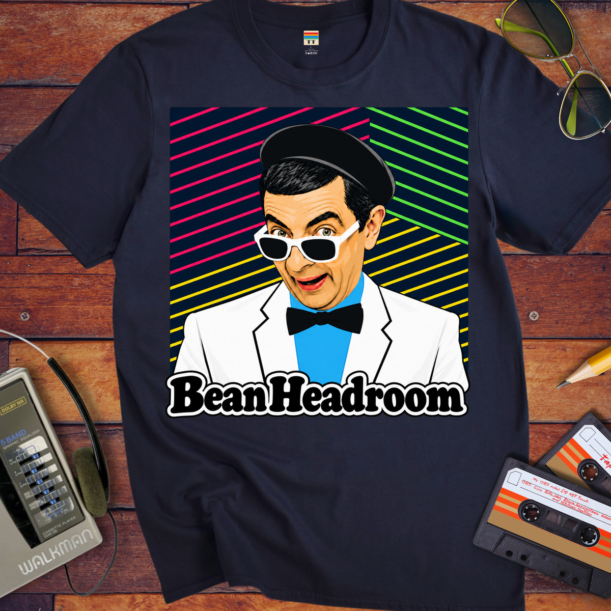 'Bean Headroom' Funny T-Shirts