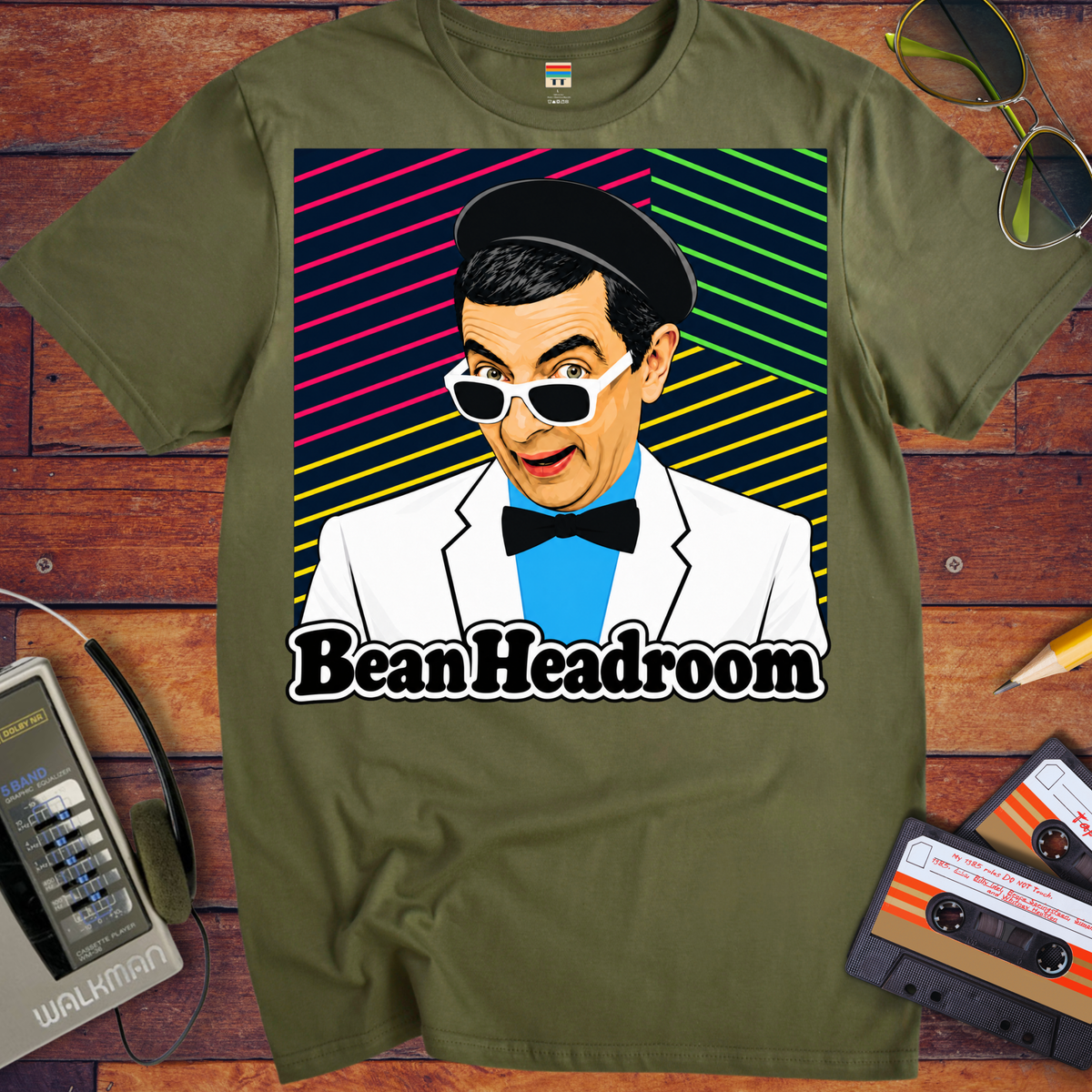 'Bean Headroom' Funny T-Shirts