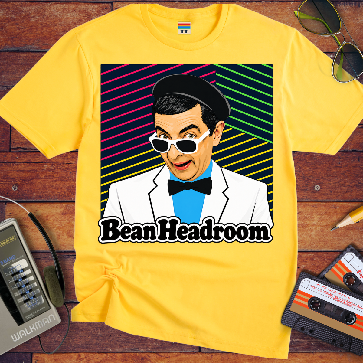'Bean Headroom' Funny T-Shirts