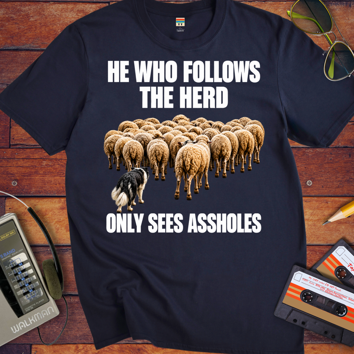 'He Who Follows The Herd' Funny T-Shirt