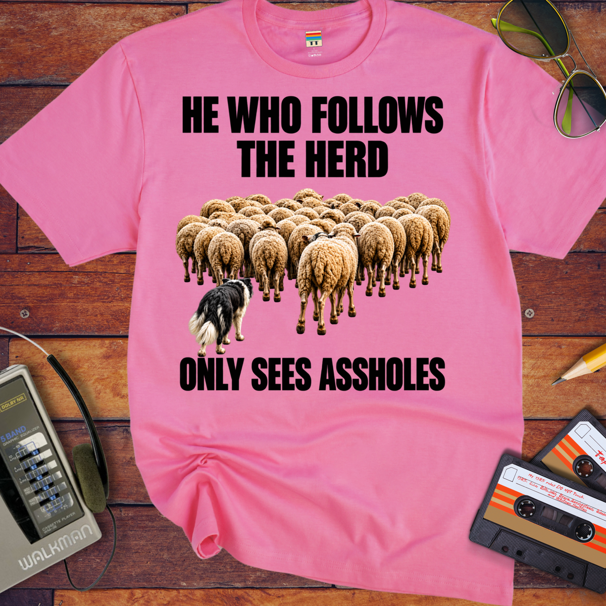 'He Who Follows The Herd' Funny T-Shirt
