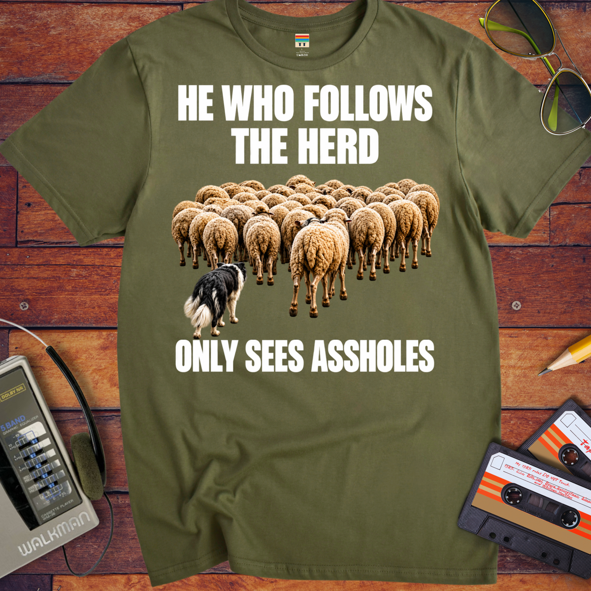 'He Who Follows The Herd' Funny T-Shirt