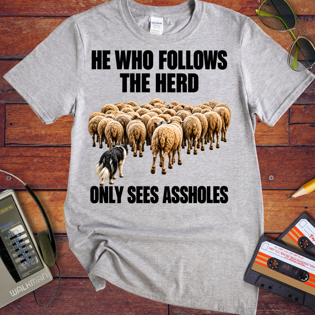 'He Who Follows The Herd' Funny T-Shirt