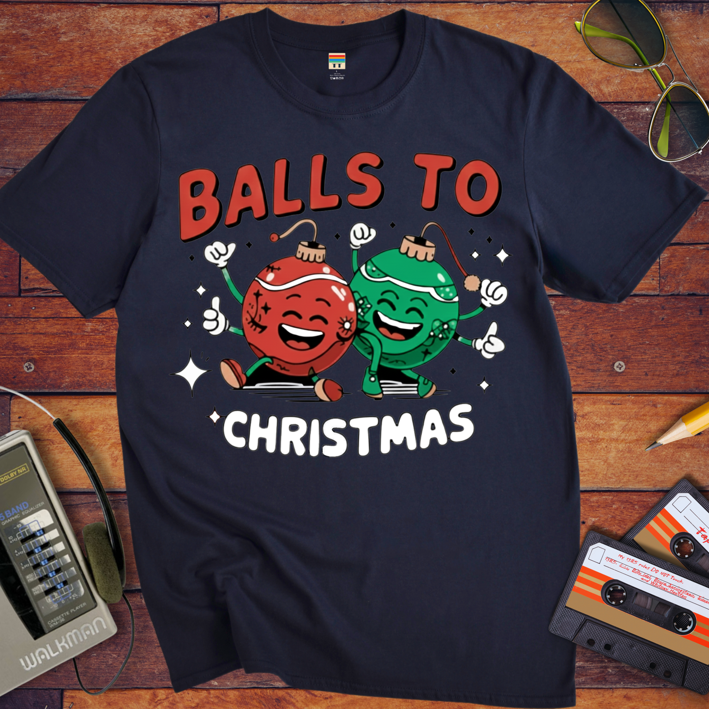 'Ball to Christmas' Funny T-Shirt