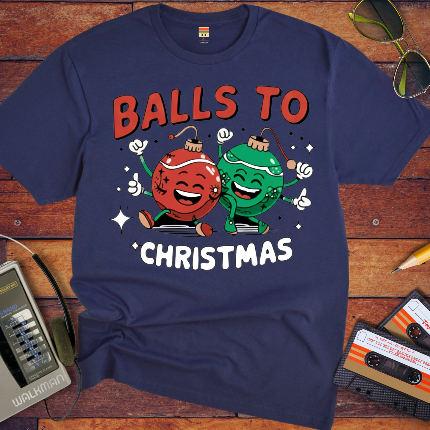 'Ball to Christmas' Funny T-Shirt