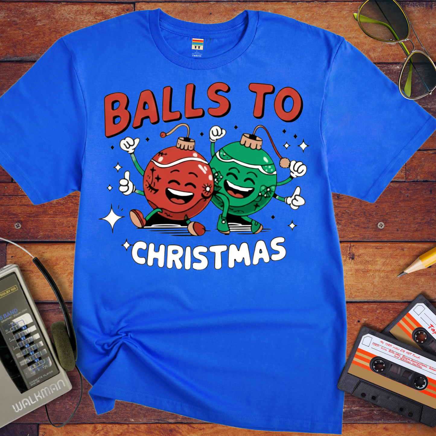 'Ball to Christmas' Funny T-Shirt