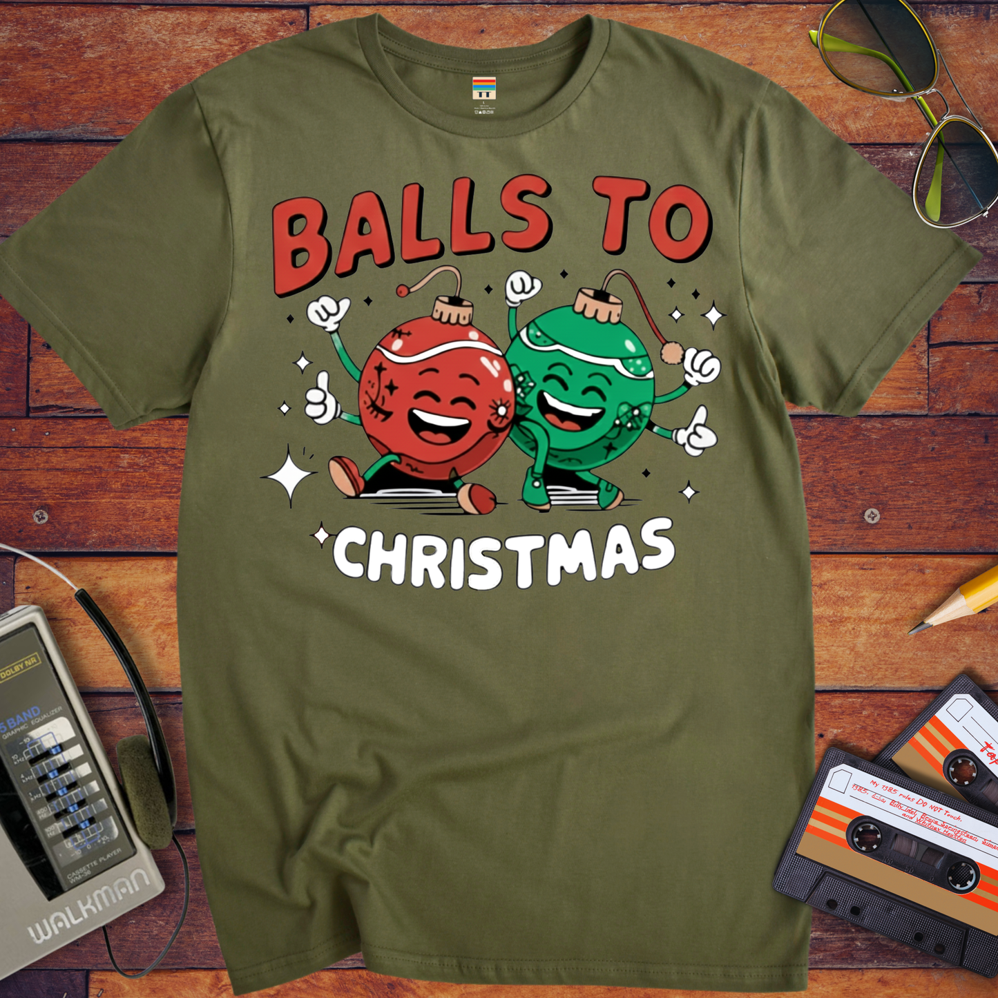 'Ball to Christmas' Funny T-Shirt