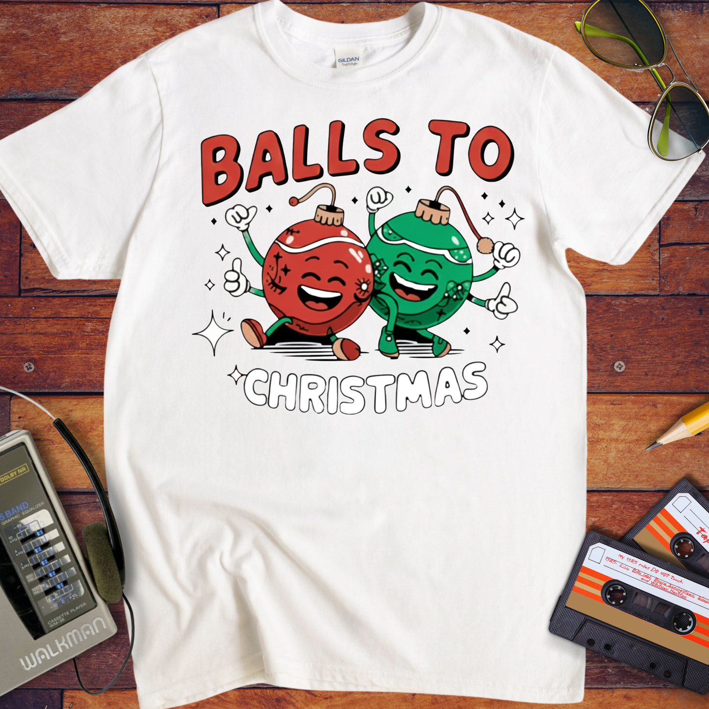 'Ball to Christmas' Funny T-Shirt