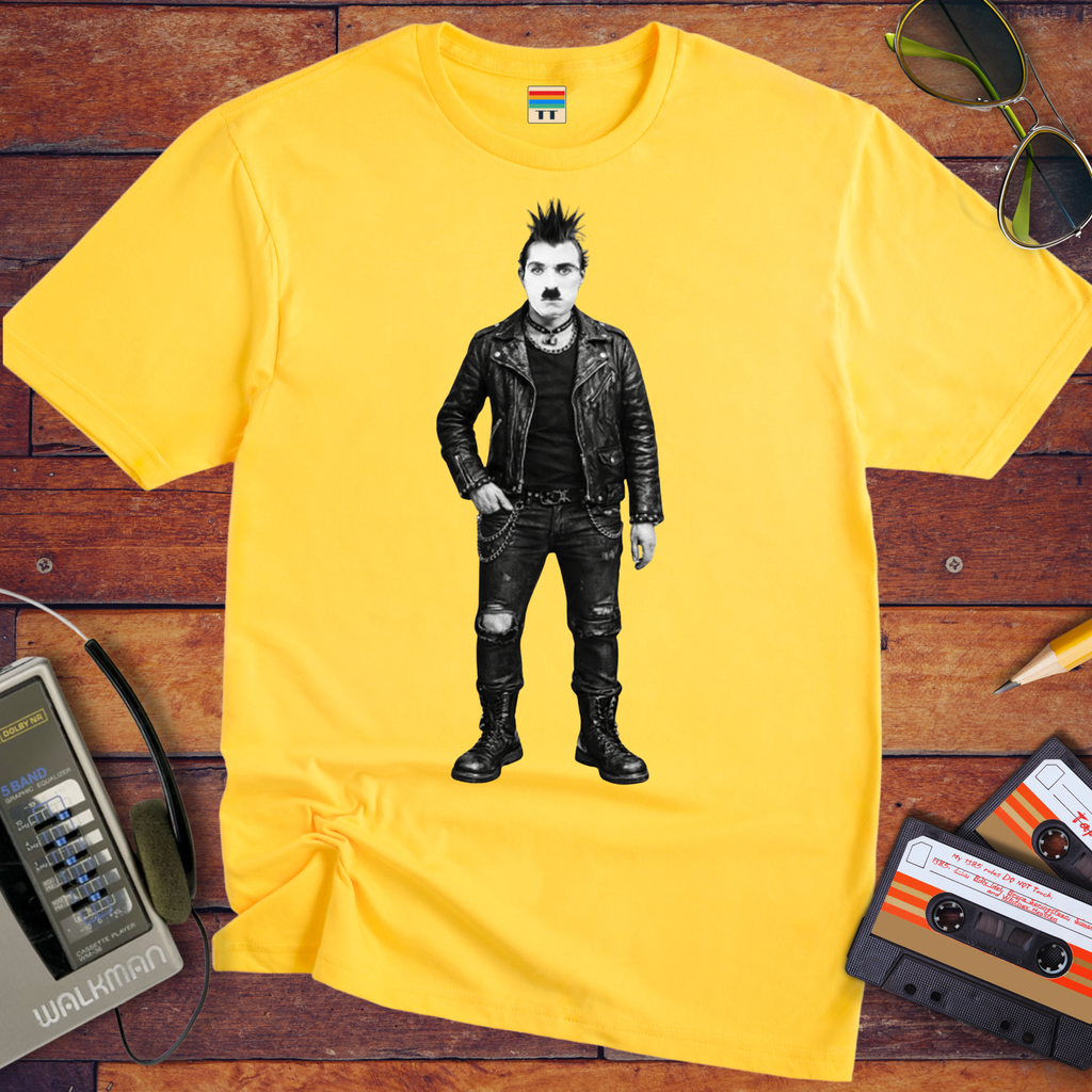 'Punk Chaplin Funny' Funny T-Shirt