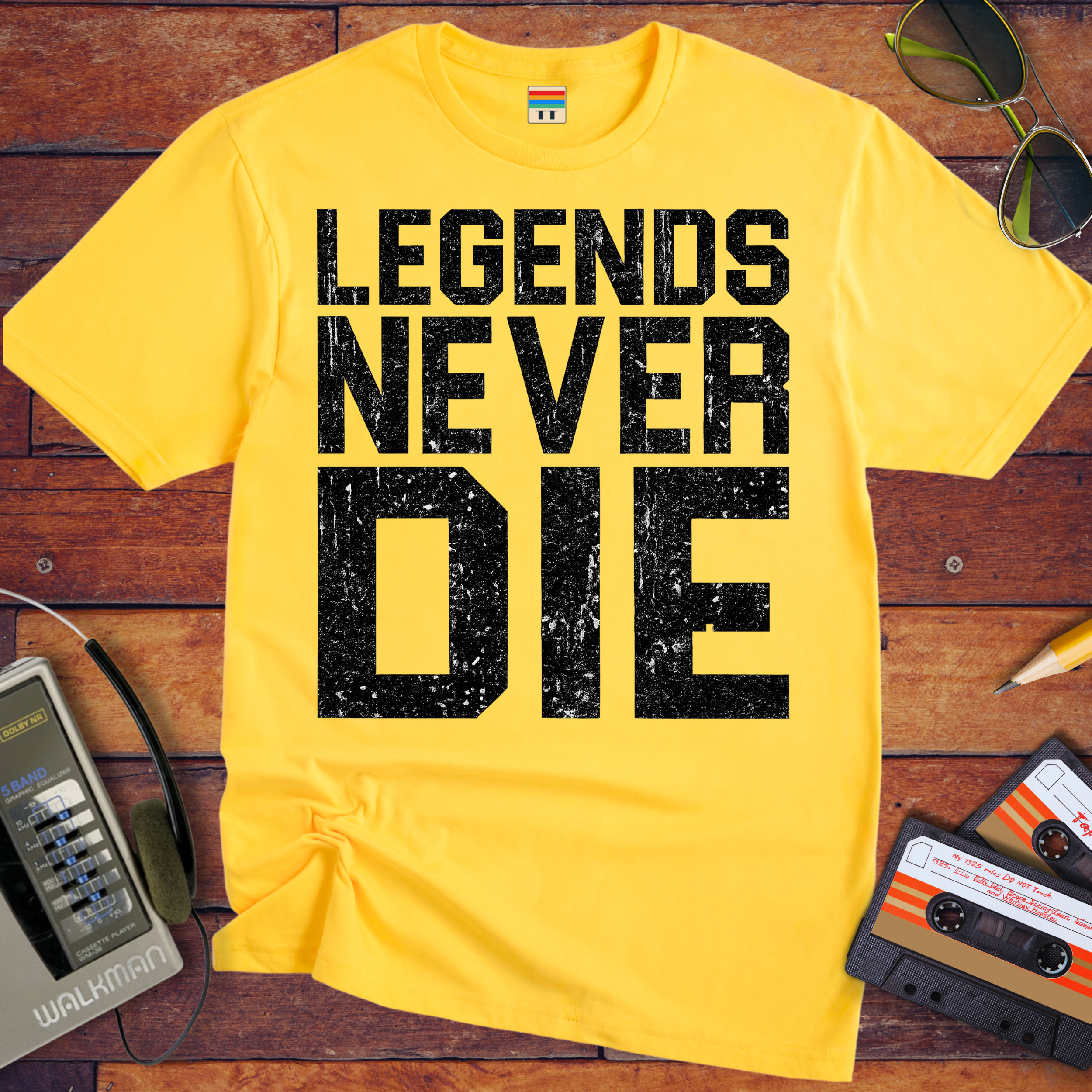 ' Old Legends Never Die ' Funny T-Shirt