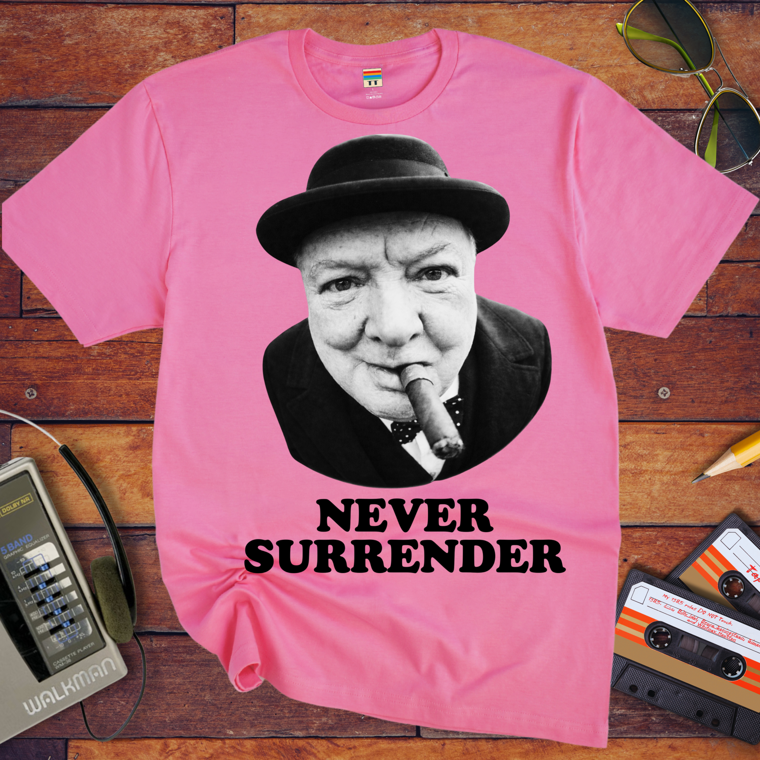 'Never Surrender'  Funny T-Shirt