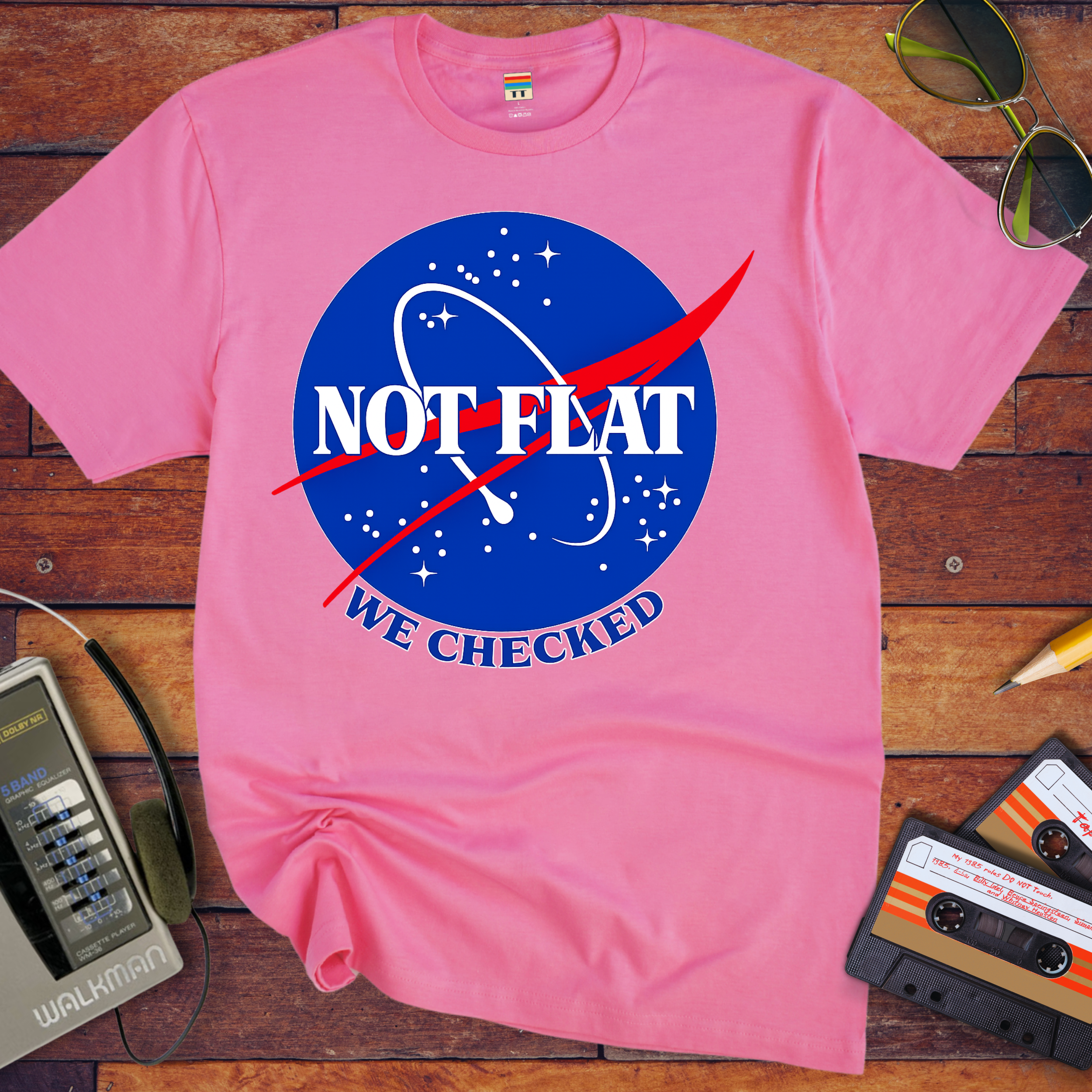 'Not Flat' Funny T-Shirt